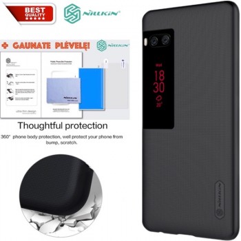Juodas Frosted shield serijos dėklas + plėvelė Nillkin (MEIZU PRO 7 PLUS)